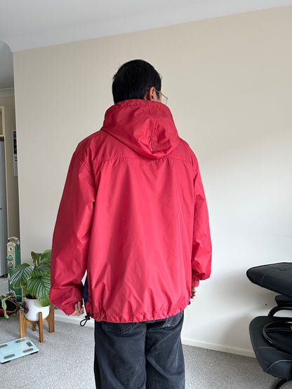 Vintage Tommy Hilfiger Hooded Rain Jacket Nylon size Large Red