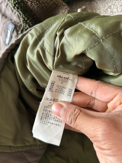 Niko And.. Fleece Jacket Olive Patchwork Medium