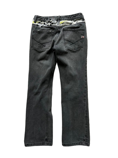 Y2K Quiksilver Black Straight Denim Jeans size 30