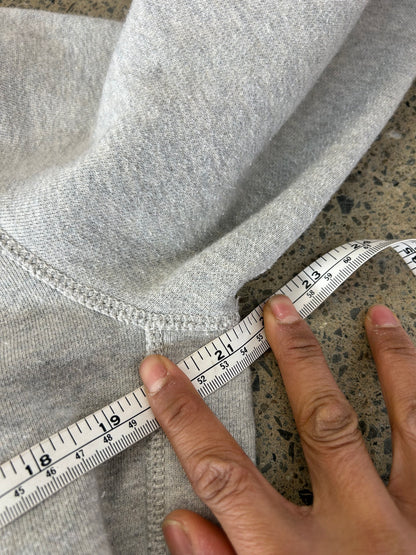 Grey Polo Ralph Lauren full-zip hoodie with an embroidered black signature pony logo on the chest Medium