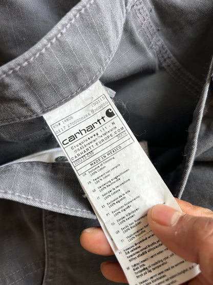 Carhartt Men's Multi Pocket Washed Duck Pants, designed for heavy-duty work with multiple storage pockets and reinforced knees.  Grey 36 waist