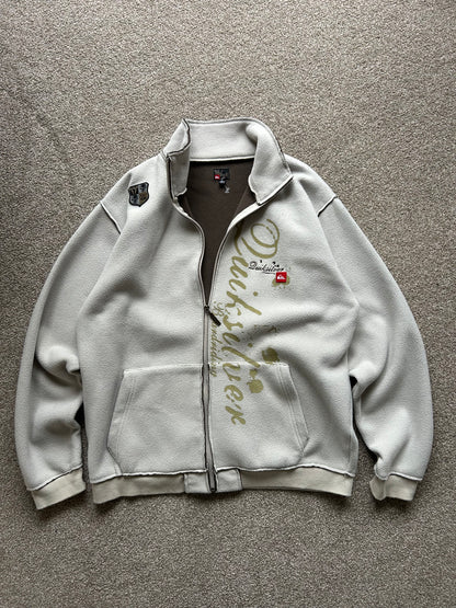 Y2K Quiksilver Fleece Jacket XL Cream