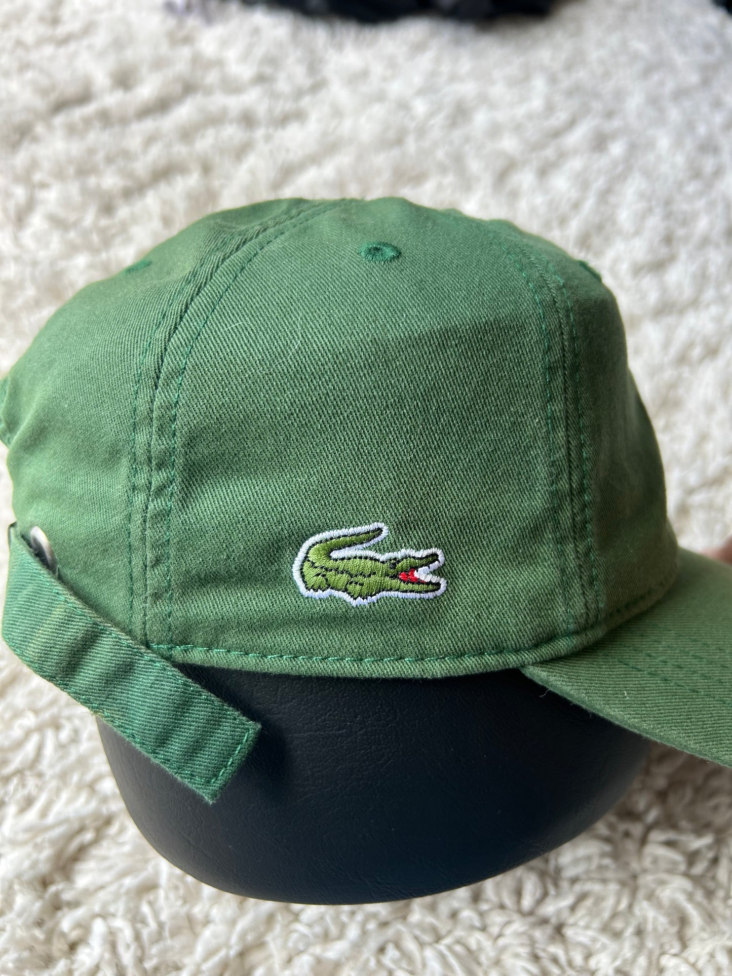 Lacoste Small Logo Dad Cap in green cotton Adjustable