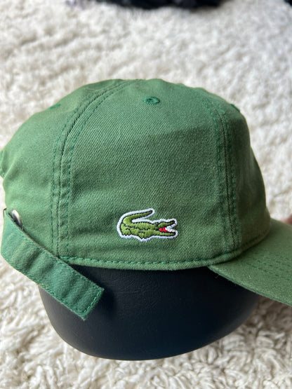 Lacoste Small Logo Dad Cap in green cotton Adjustable