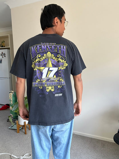 vintage Matt Kenseth Crown Royal NASCAR racing t-shirt featuring the #17 Roush Racing Fusion Chase Authentic Large Black