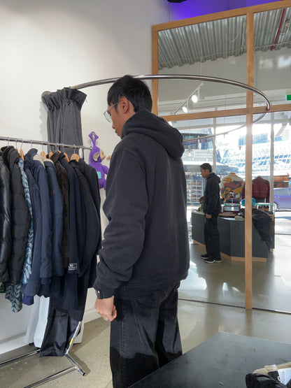 XLarge Text Sweat Black Hoodie, a streetwear staple made from 475GSM heavyweight cotton Medium