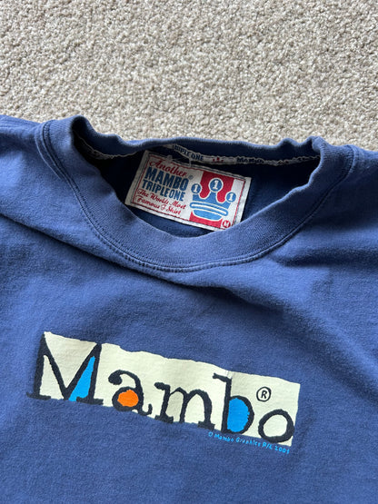 Vintage Mambo Tee Navy Blue Medium Faded Made in AUS