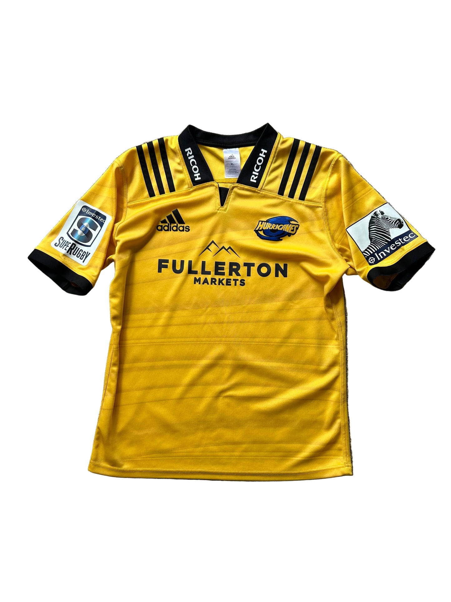 Adidas Hurricanes 2017 men's rugby home jersey Yellow XL