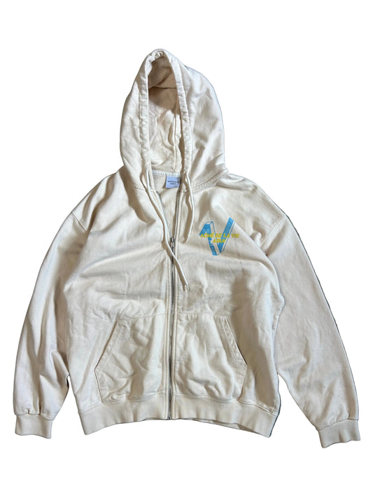 cream-colored zip-up hoodie  "Acmé de la Vie" (ADLV)