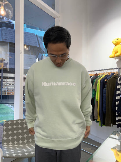 Adidas Originals x Humanrace by Pharrell Williams.Crewneck sweatshirt in a light green colorway XL