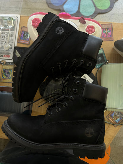 Black Timberland 6-Inch Premium Waterproof Boots size 7 Womens