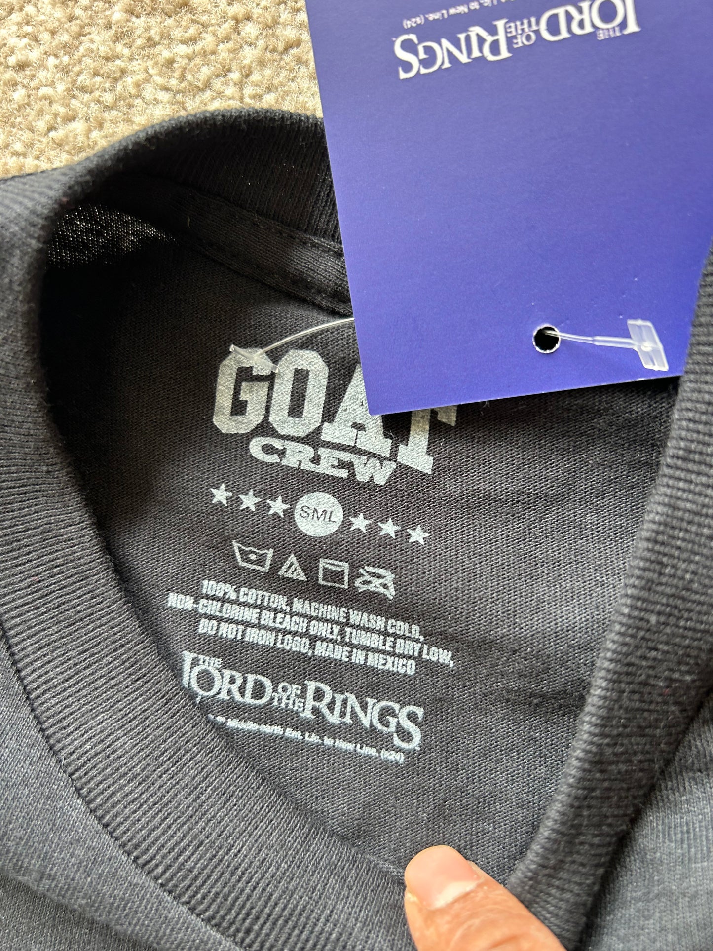 black Goat Crew x Lord of the Rings Gandalf Fire T-shirt Small New