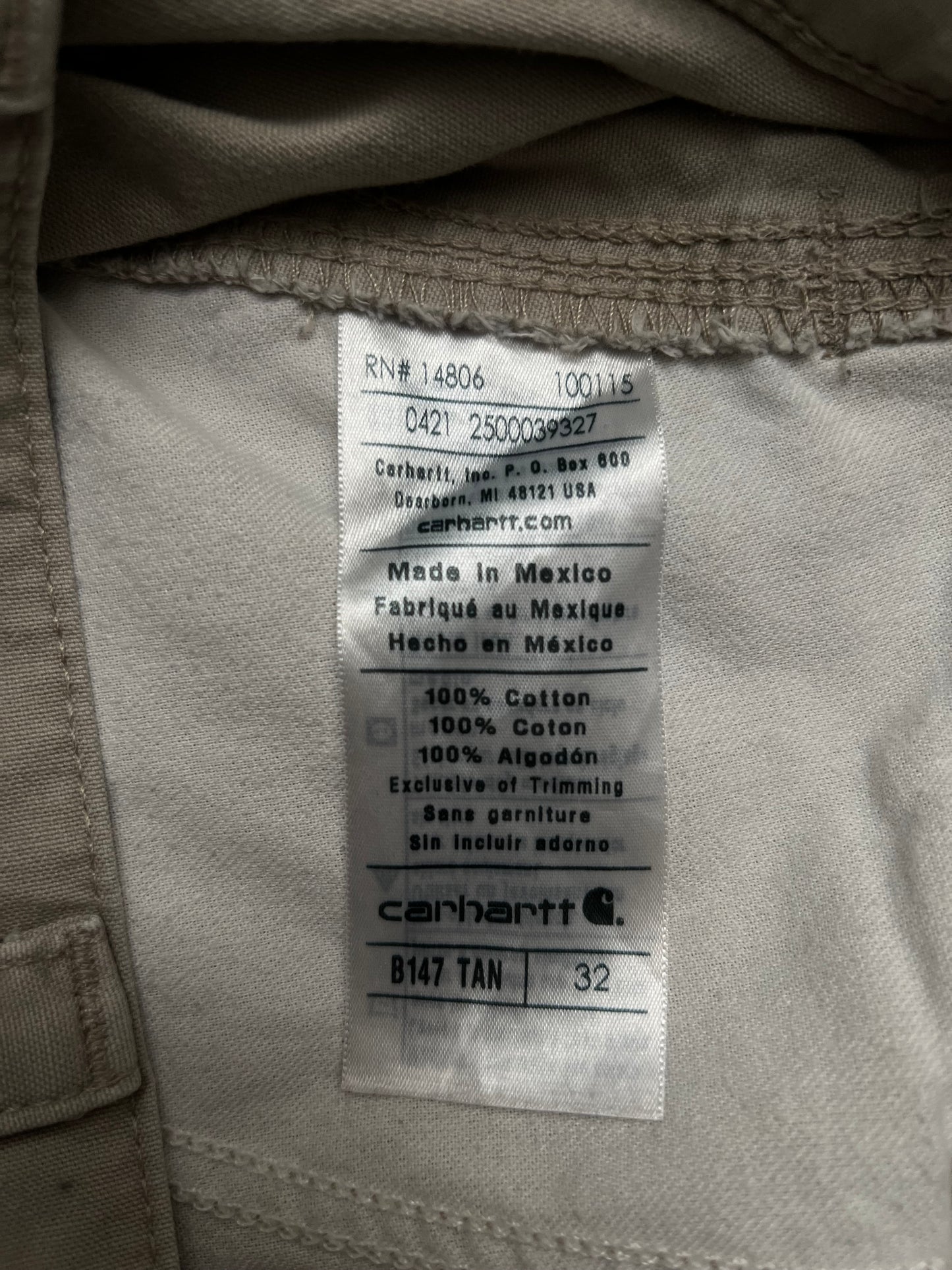 Carhartt B147 Tan 32