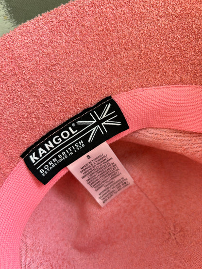 Kangol Bermuda Casual bucket hat features a textured terrycloth fabric in a bubblegum pink color