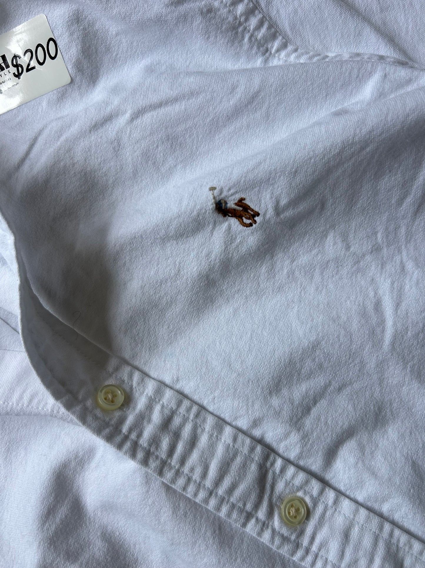 Ralph Lauren White Oxford Polo Medium