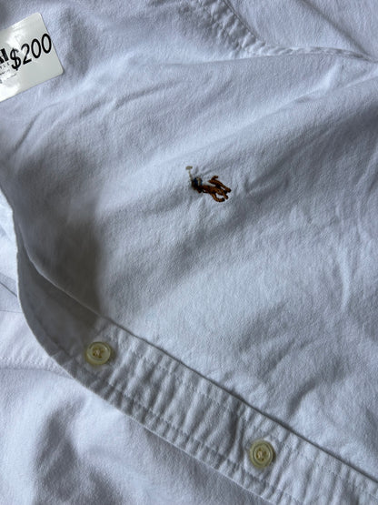 Ralph Lauren White Oxford Polo Medium
