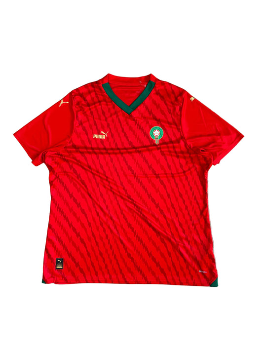 PUMA 2023-2024 Morocco WWC Home Football Soccer T-Shirt Jersey XXL Red