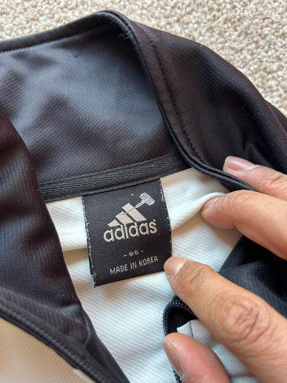 Vintage Adidas Track Jacket Black White Medium