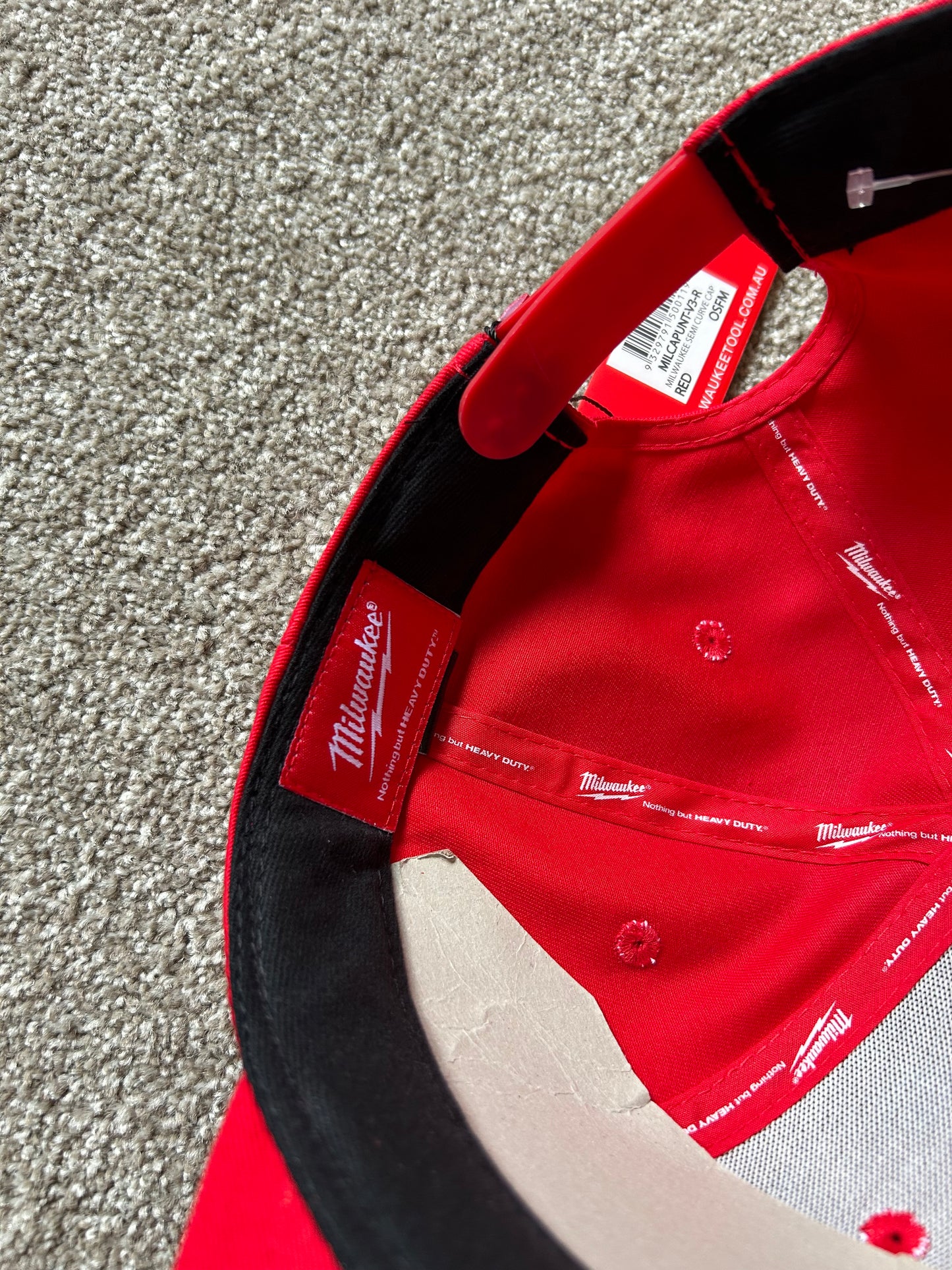 Milwaukee Red Adjustable Snapback Cap Brand New