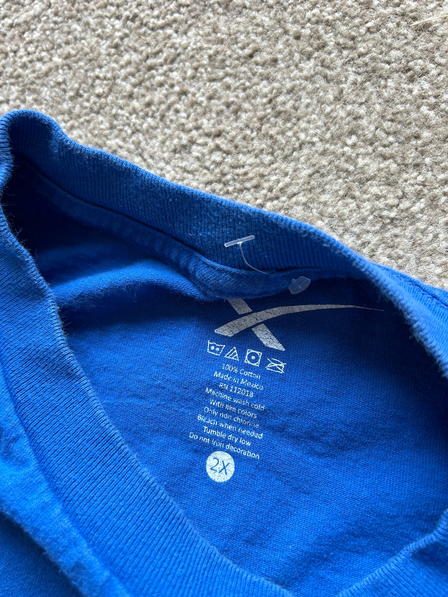 blue short-sleeve SpaceX Falcon 9 graphic T-shirt 2XL