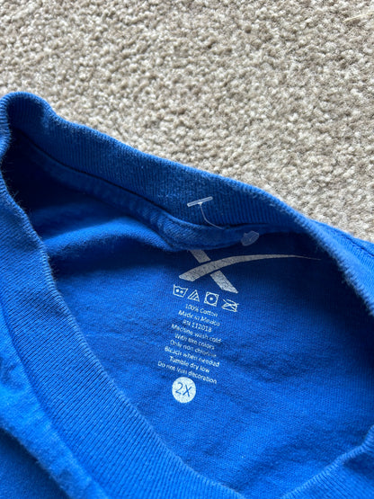 blue short-sleeve SpaceX Falcon 9 graphic T-shirt 2XL