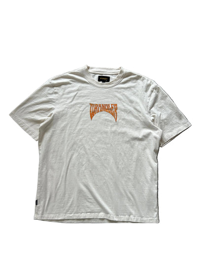 Wrangler short-sleeve graphic T-shirt in an off-white or cream color Large