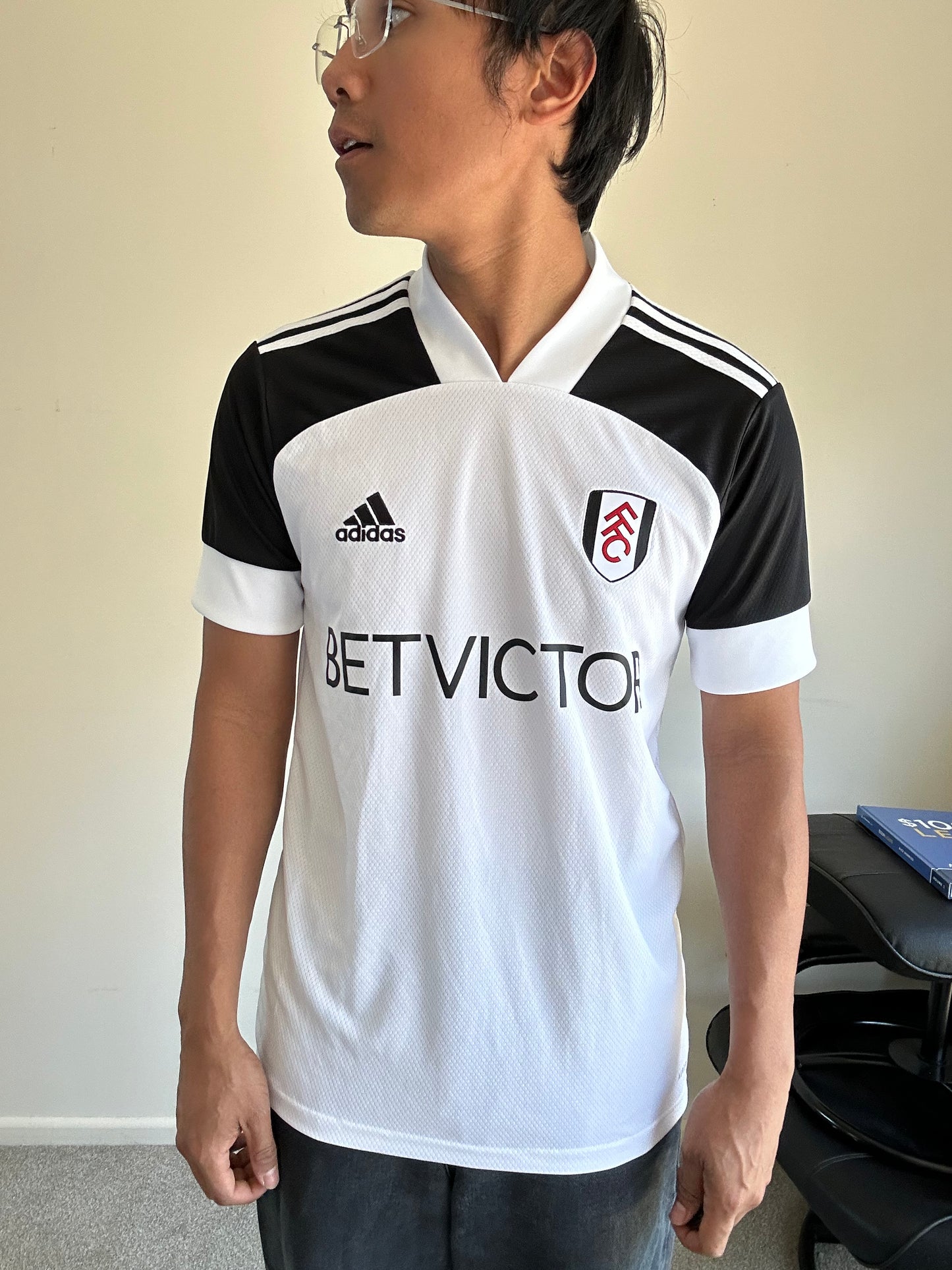 Adidas Fulham FC 2020-21 home football shirt White Small