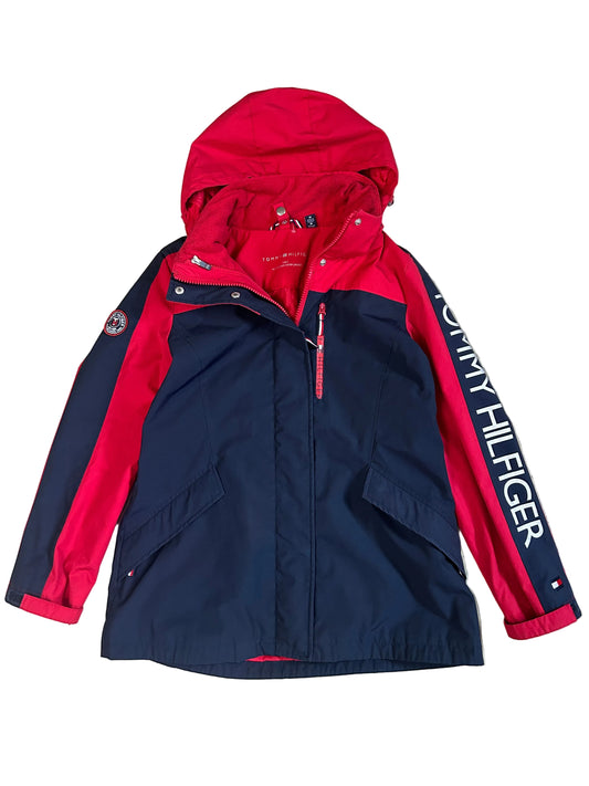 Women's Tommy Hilfiger 3-in-1 Systems Anorak Jacket Red Medium Navy