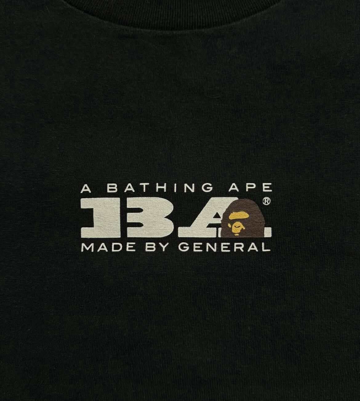 BAPE Tee Black Medium Box Logo All Over Print 9/10 Condition