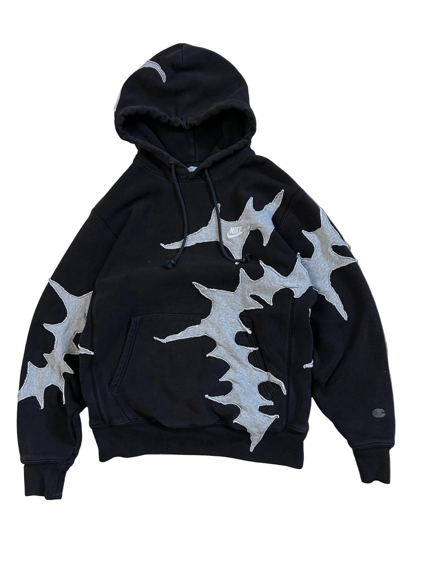 Faded Black Chamion Reverse Weave Reworked with Nike Custom Medium