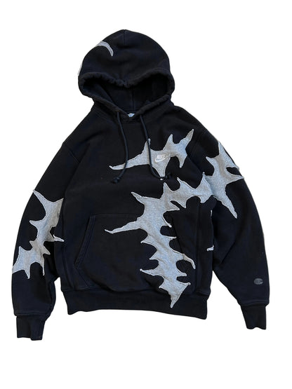 Faded Black Chamion Reverse Weave Reworked with Nike Custom Medium