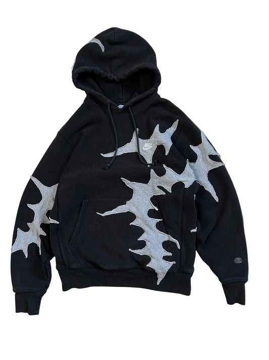Faded Black Chamion Reverse Weave Reworked with Nike Custom Medium