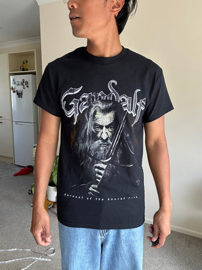 black Goat Crew x Lord of the Rings Gandalf Fire T-shirt Small New