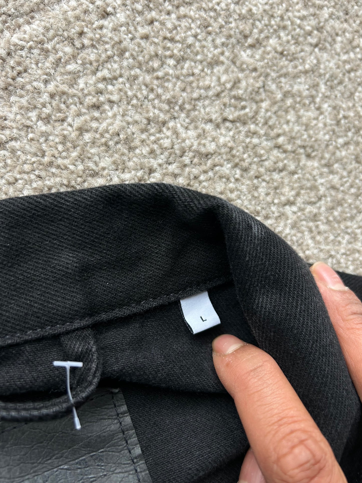 Weekday Relaxed Fit Denim Jacket Black Large