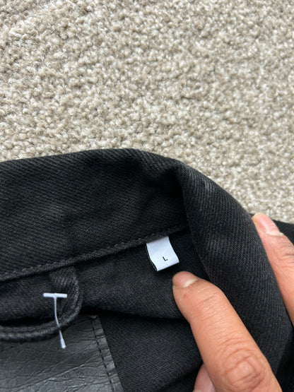 Weekday Relaxed Fit Denim Jacket Black Large