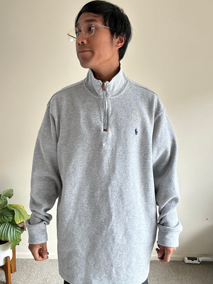 Ralph Lauren RL Quarter Zip Grey size 2XL