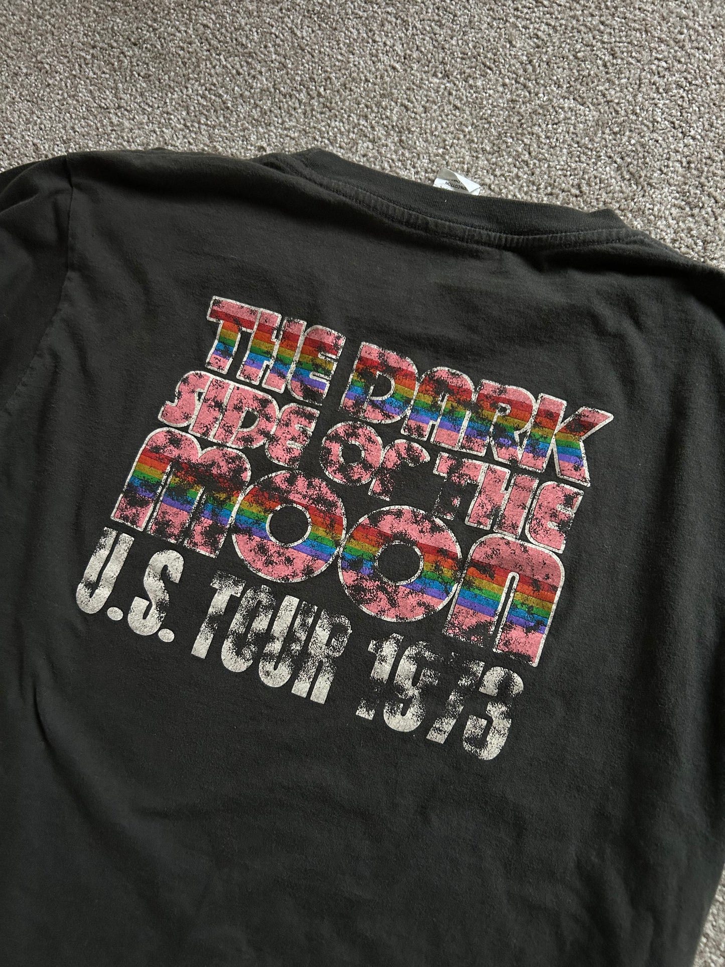 Pink Floyd 1973 US Tour Dark Side Of The Moon Band T Shirt Size Medium Grey