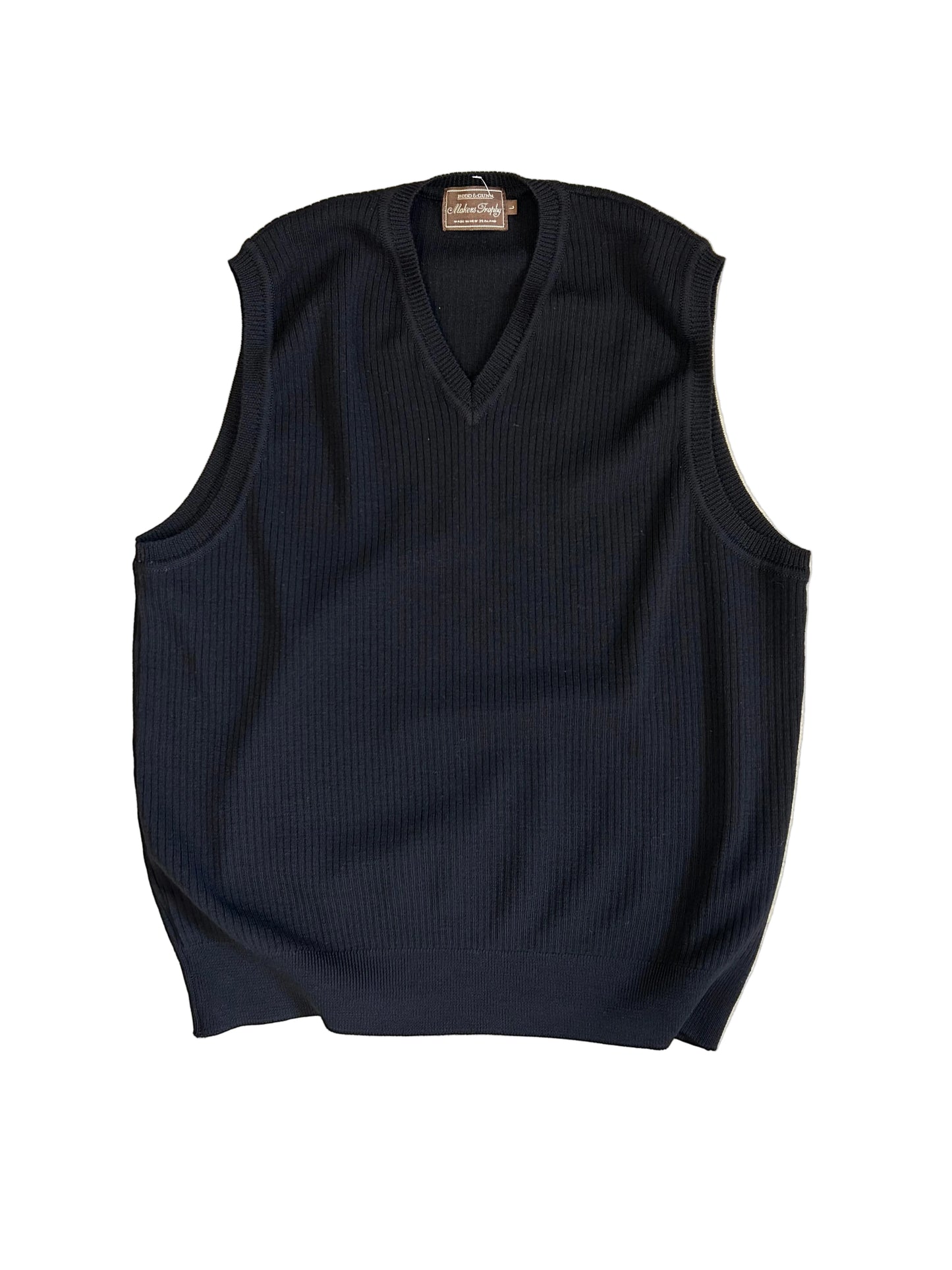 Rodd & Gunn Vintage Black Sweater Vest Merino Wool
