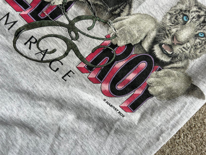 Siegfried and Roy Vintage VTG Grey Layered T Shirt Large 1993