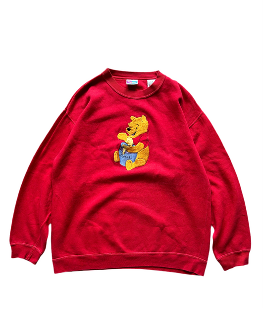 Vintage Winnie The Pooh Sweater Red Large