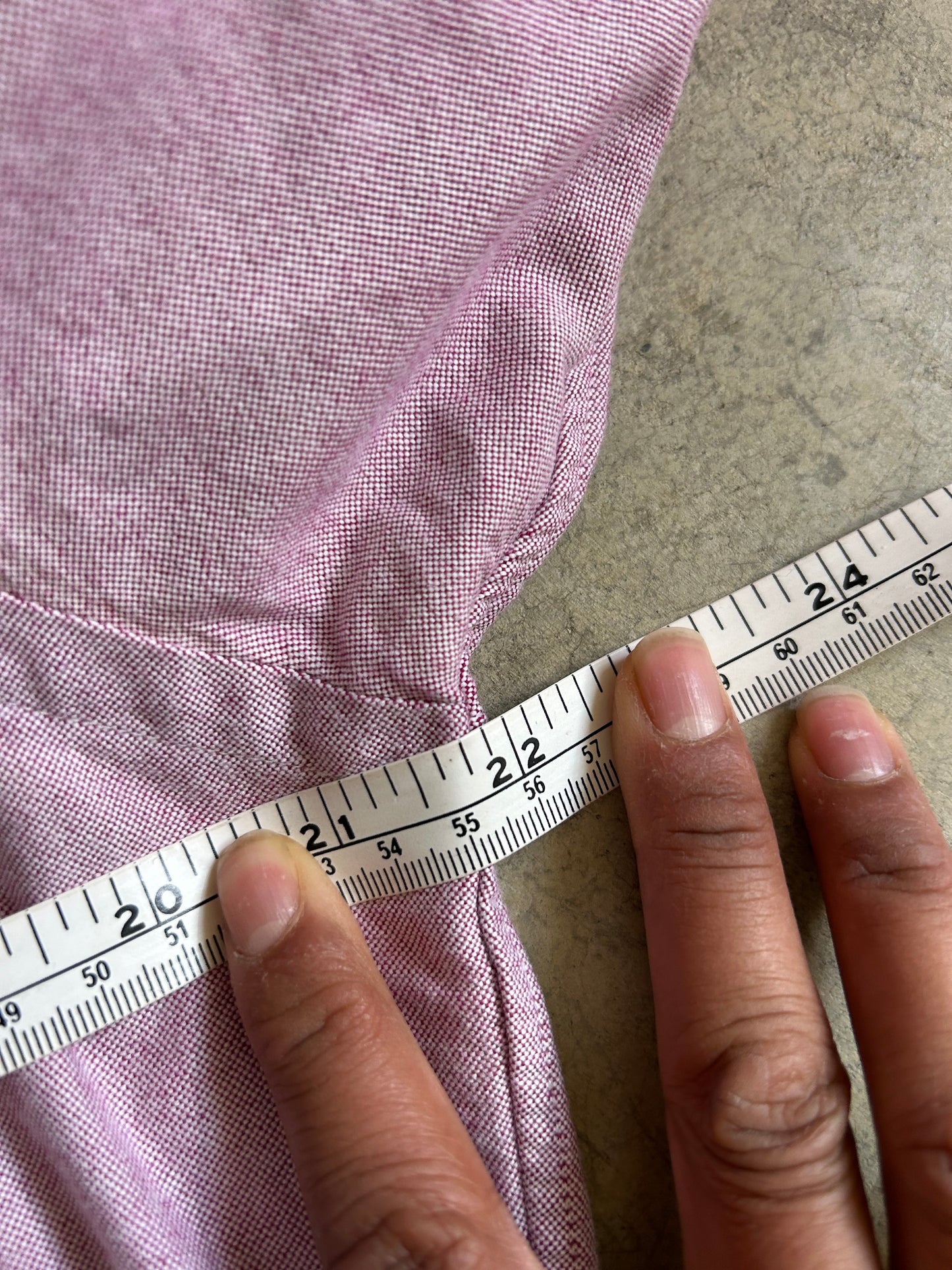 Dark pink shirt is a Polo Ralph Lauren classic fit Oxford button-down Medium