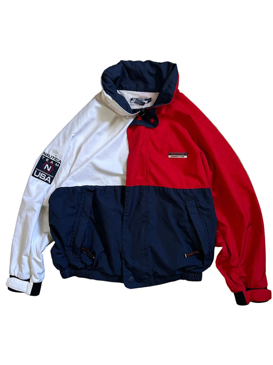 vintage 90s Nautica Competition jacket, notably identified as a model famously worn by rapper 2Pac Medium