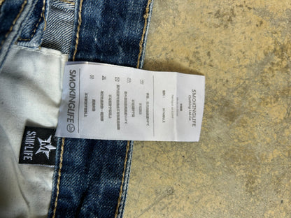 Smoking Life barrel-leg denim jeans size 30 Medium
