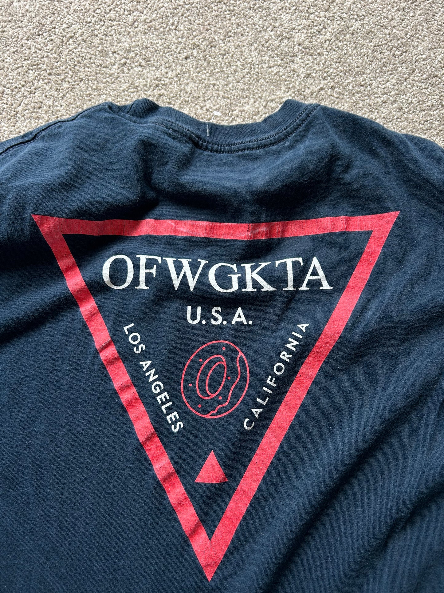 Odd Future (OFWGKTA) "Los Angeles" graphic t-shirt featuring the hip-hop collective's logo Navy Blue Large