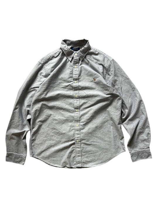 RL Polo Custom Fit LongSleeve Grey XL