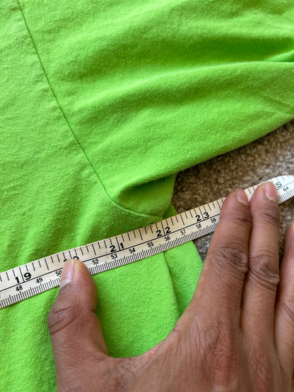 Lime green "Bad Billys" brand Billabong Skate Tee Large Y2K