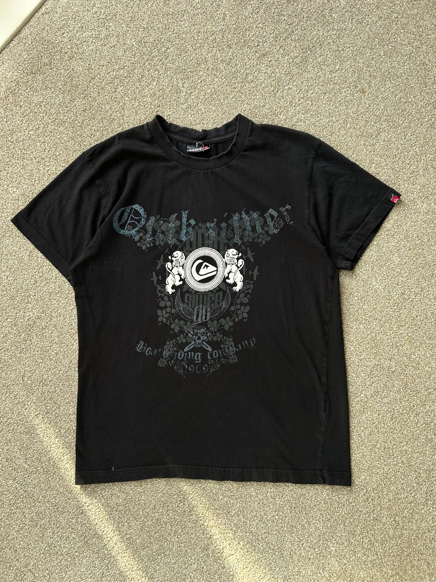 Y2K Quiksilver Tee Black Medium