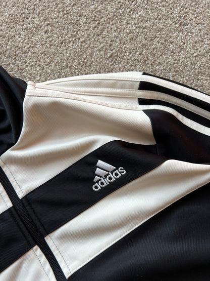 Vintage Adidas Track Jacket Black White Medium