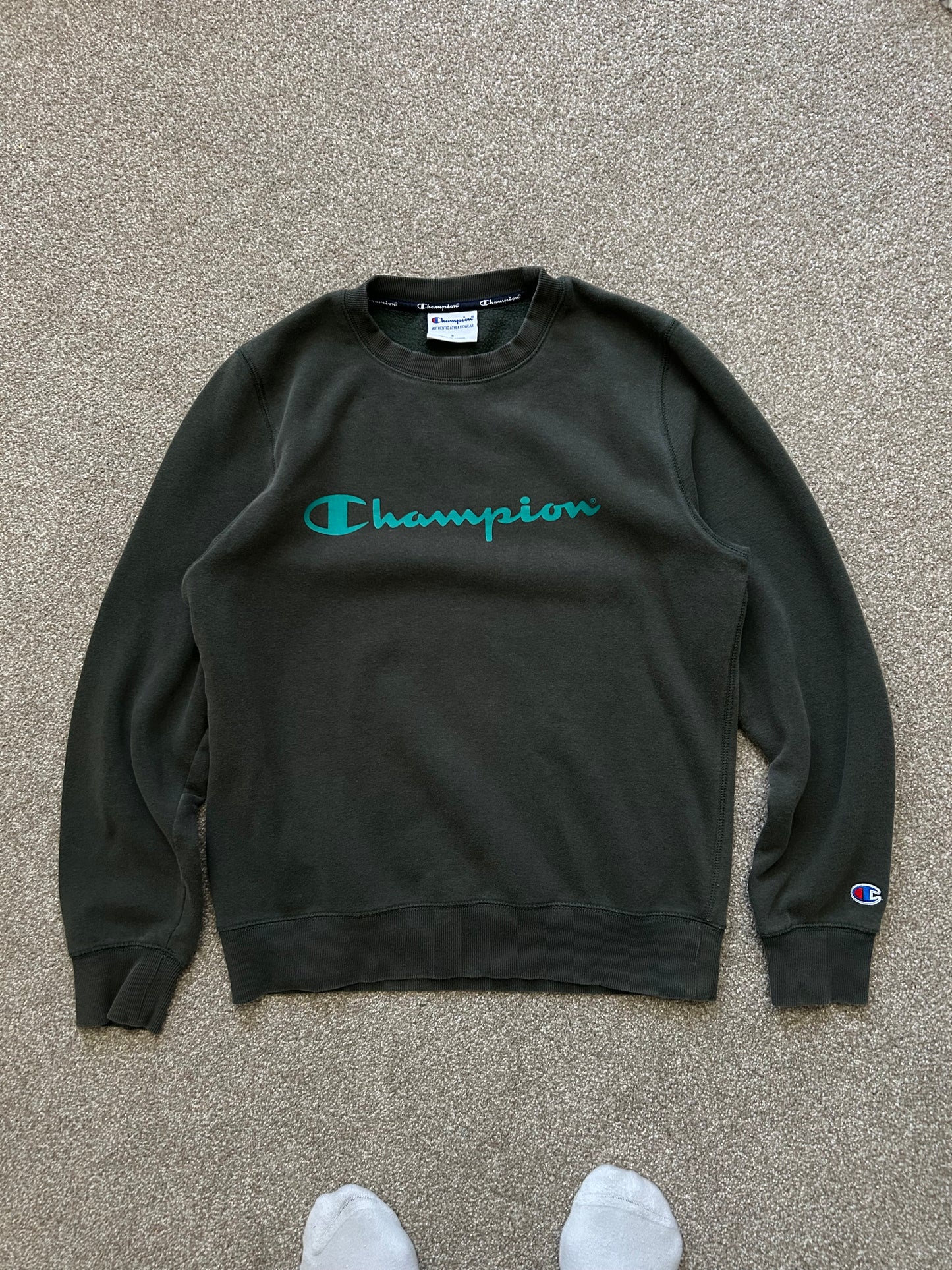 Champion Reverse Weave Sweater Green Small