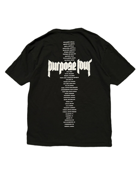 Justin Bieber Purpose Tour Big Logo Black Medium Tee